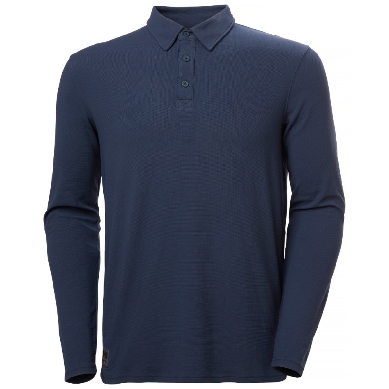 Marškinėliai ilgomis rankovėmis HELLY HANSEN Tech Longsleeve Polo, mėlyni 1 Marškinėliai ilgomis rankovėmis HELLY HANSEN Tech Longsleeve Polo, mėlyni 1