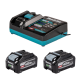 Akumuliatorių ir įkroviklio komplektas MAKITA 40V MAX XGT BL4040F, 2x4,0 Ah 1 Akumuliatorių ir įkroviklio komplektas MAKITA 40V MAX XGT BL4040F, 2x4,0 Ah 1