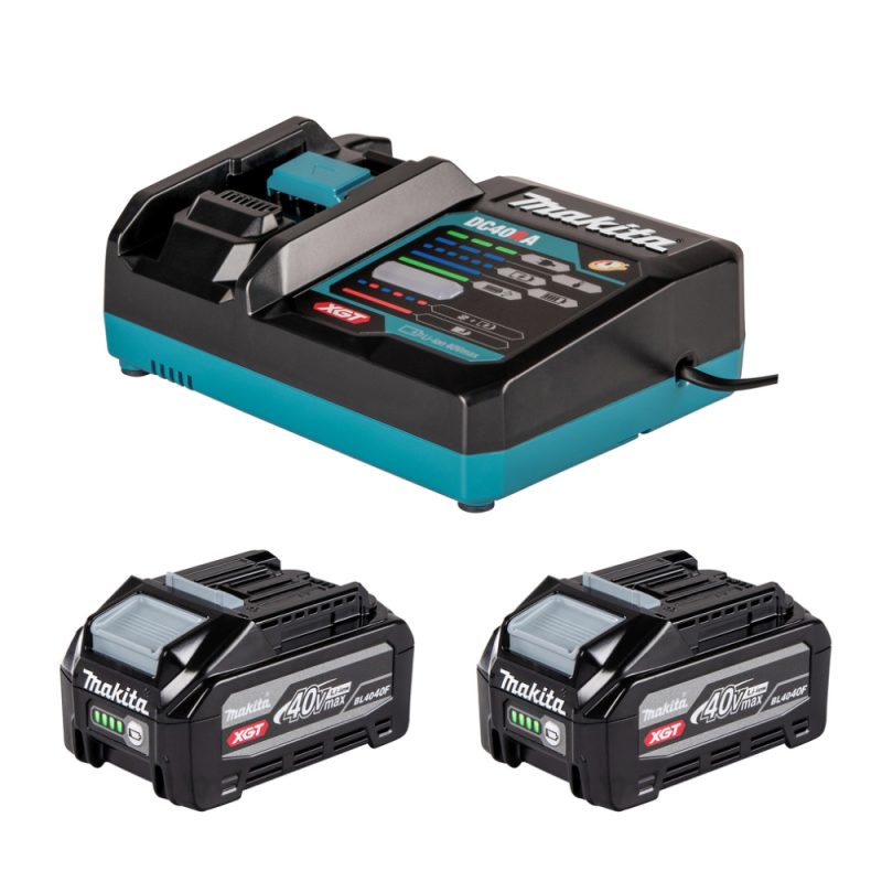 Akumuliatorių ir įkroviklio komplektas MAKITA 40V MAX XGT BL4040F, 2x4,0 Ah 1 Akumuliatorių ir įkroviklio komplektas MAKITA 40V MAX XGT BL4040F, 2x4,0 Ah 1