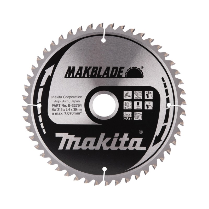 Pjovimo diskas MAKITA Makblade 216x30x2,4mm 48T 5° 1