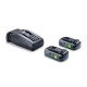 Akumuliatorių ir įkroviklio rinkinys FESTOOL 2xTBX4/TCL6 18V 1 Akumuliatorių ir įkroviklio rinkinys FESTOOL 2xTBX4/TCL6 18V 1
