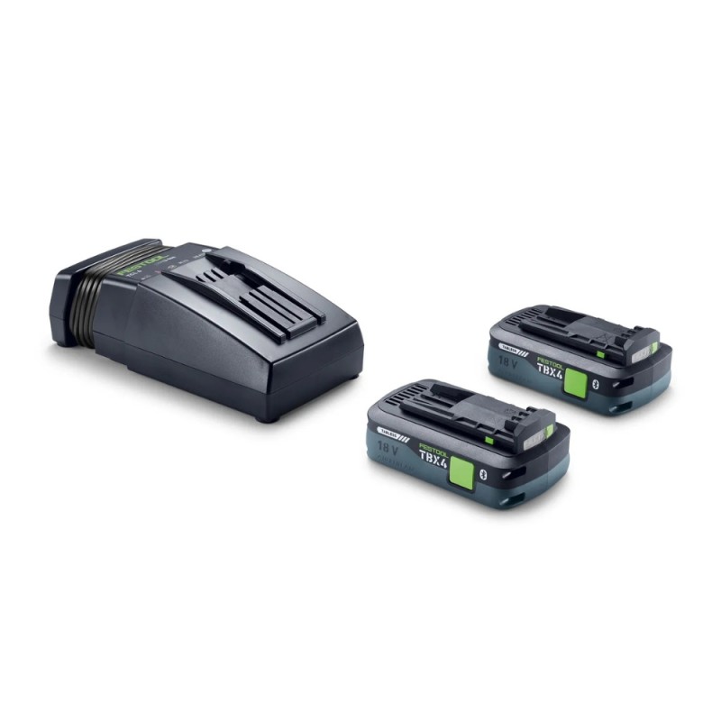 Akumuliatorių ir įkroviklio rinkinys FESTOOL 2xTBX4/TCL6 18V 1 Akumuliatorių ir įkroviklio rinkinys FESTOOL 2xTBX4/TCL6 18V 1