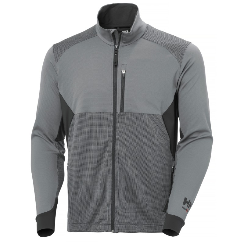 Džemperis su užtrauktuku HELLY HANSEN Tech Active Midlayer, pilkas 1