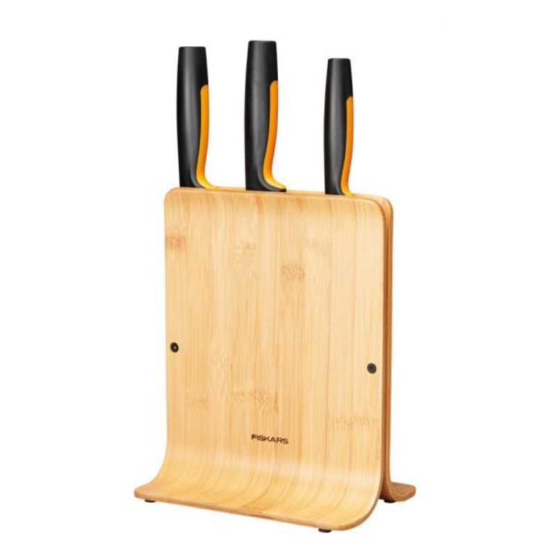 Virtuvinių peilių rinkinys bambukiniame dėkle FISKARS Functional Form, 3vnt. 1