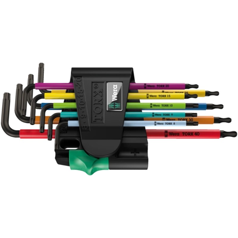 Spalvotų šešiakampių raktų rinkinys WERA 967/9 TORX BO 1 Spalvotų šešiakampių raktų rinkinys WERA 967/9 TORX BO 1