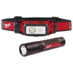 USB įkraunamų prožektorių rinkinys MILWAUKEE L4 FMHL2LED-302
