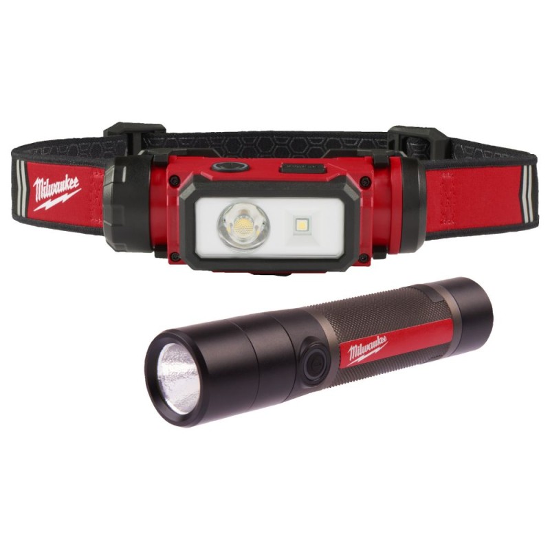 USB įkraunamų prožektorių rinkinys MILWAUKEE L4 FMHL2LED-302 1