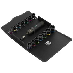 16 dalių smūginio atsuktuvo ir galvučių rinkinys WERA 2090/16 Impaktor, 3/8″