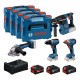 Akumuliatorinių įrankių rinkinys BOSCH GSR+GDX+GBH+GWS 1 Akumuliatorinių įrankių rinkinys BOSCH GSR+GDX+GBH+GWS 1