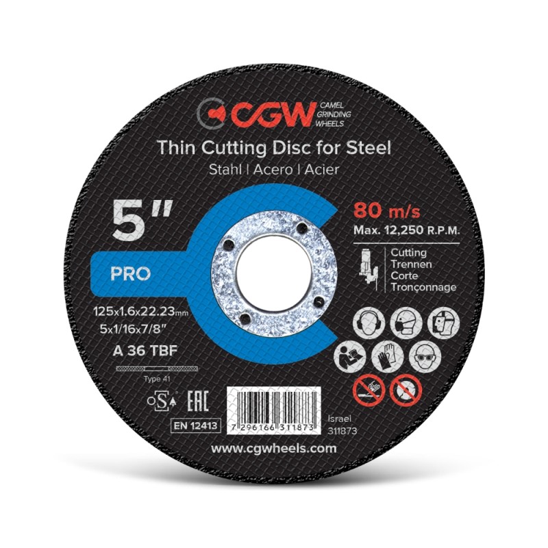 Pjovimo diskas CGW T-1 125*1,6 A36 TBF 1