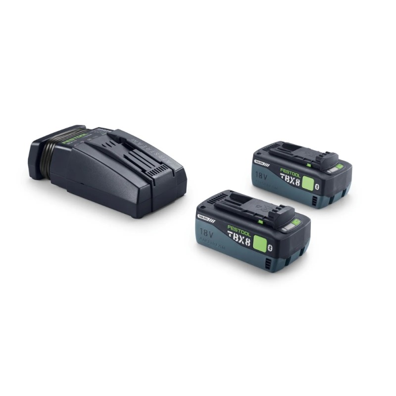 Akumuliatorių ir įkroviklio komplektas FESTOOL 2xTBX8/SCA16 18V 1 Akumuliatorių ir įkroviklio komplektas FESTOOL 2xTBX8/SCA16 18V 1