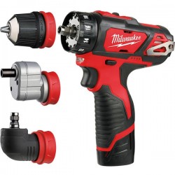 Akumuliatorinis gręžtuvas suktuvas MILWAUKEE M12 BDDXKIT-202C