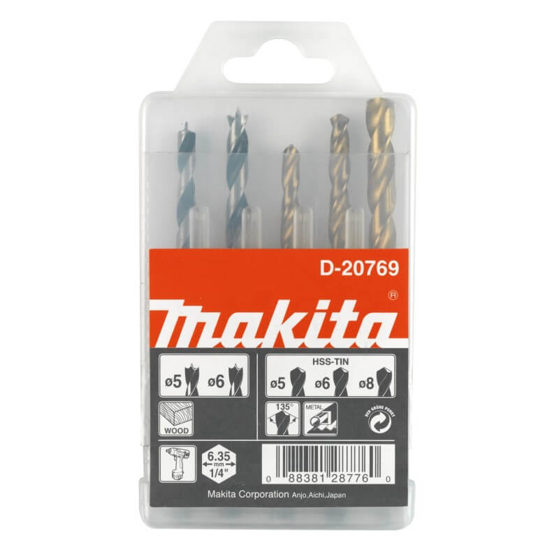 1/4" grąžtų rinkinys MAKITA D-20769 1