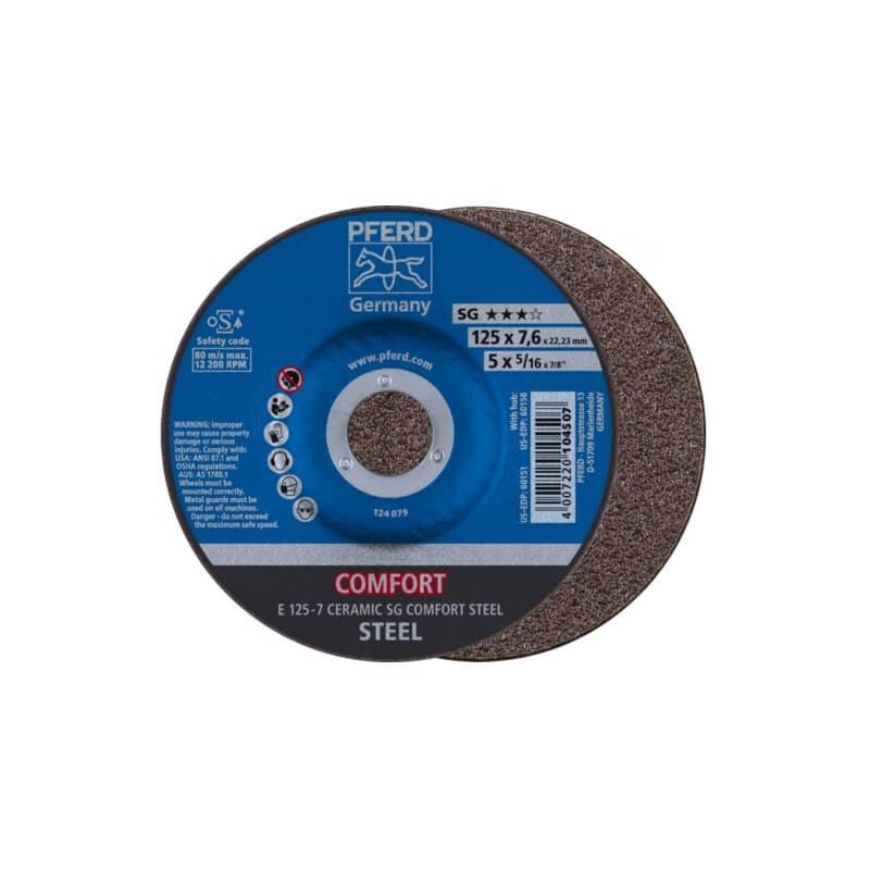 Šlifavimo diskas PFERD E 125-7 Ceramic SG Comfort Steel 1 Šlifavimo diskas PFERD E 125-7 Ceramic SG Comfort Steel 1