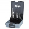3 pakopinių grąžtų rinkinys RUKO HSS Quick cut Ø4-30mm
