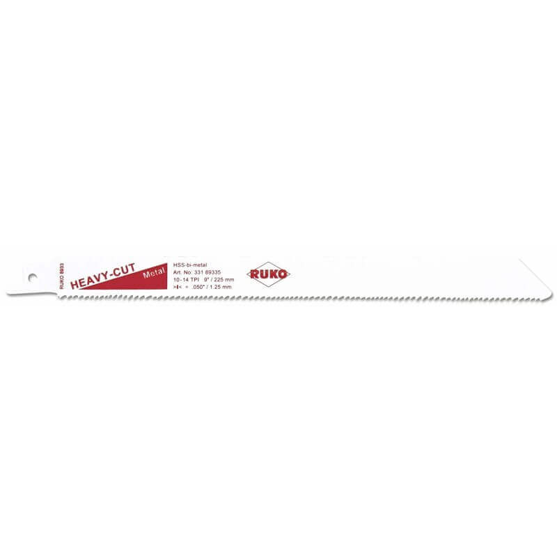 Pjūkleliai RUKO 8933 HSS 225x18x1,25mm Z10-14tpi 1