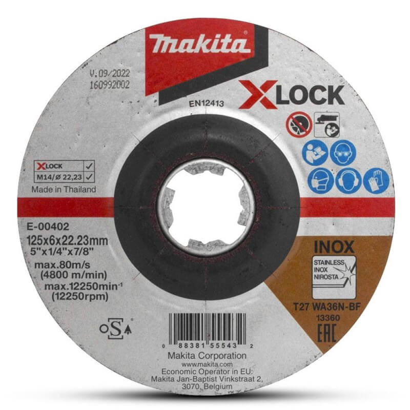 Šlifavimo diskas MAKITA X-Lock 125x6mm RST WA36N 1