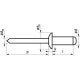 Kniedės MASTERFIX 1031 3x8mm, 50vnt. 3
