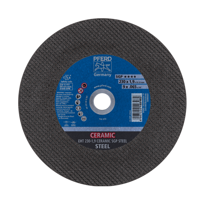 Pjovimo diskas PFERD EHT 230-1,9 Ceramic SGP Steel 1