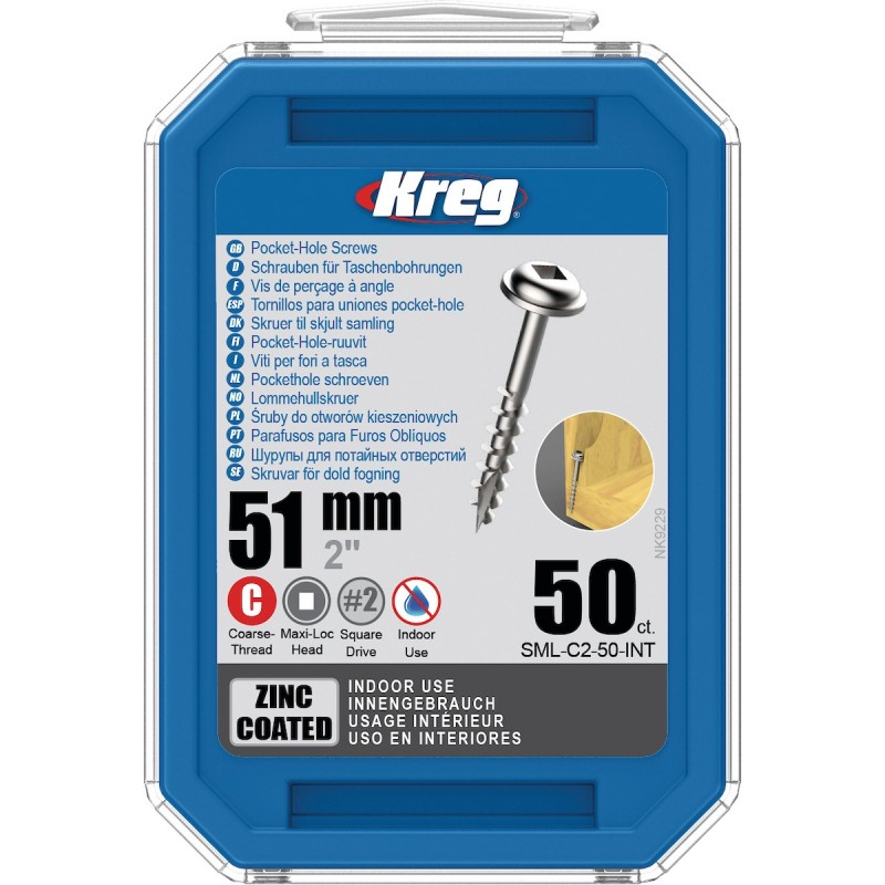 Maxi-Lock varžtai stambiu sriegiu KREG SML-C2-50-INT 51mm, 50vnt. 1