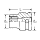 1/2" Galvutė TORX STAHLWILLE Impact Nr.2308TX, E12 2