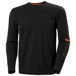 Marškinėliai ilgomis rankovėmis HELLY HANSEN HHWW Graphic, juoda su žaliu užrašu, L
