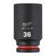 Ilga šešiakampė smūginė galvutė MILWAUKEE SHW 3/4" 36mm 1