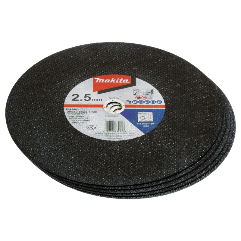 Pjovimo diskai metalui MAKITA LW1400 355x25,4x2,5mm, 5vnt. 1 Pjovimo diskai metalui MAKITA LW1400 355x25,4x2,5mm, 5vnt. 1