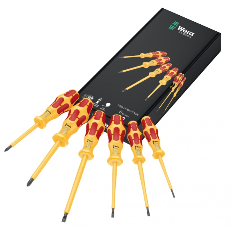 6-ių atsuktuvų rinkinys elektrikui WERA Kraftform VDE 1060 i/1062 i/6 PZ 1