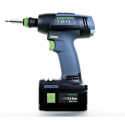 Akumuliatorinis suktuvas/gręžtuvas FESTOOL T15+3 Li Plus SET