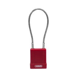 Spyna ABUS su kabeliu 76/40CAB20 20 cm, raudona