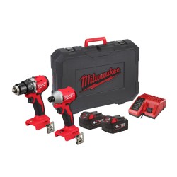 Akumuliatorinių suktuvų rinkinys MILWAUKEE M18 BLCPP2A-402C