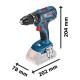 Akumuliatorinis smūginis suktuvas-gręžtuvas BOSCH GSB 18V-28 CT Solo 2