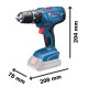 Akumuliatorinis smūginis suktuvas-gręžtuvas BOSCH GSB 18V-21 CT Solo 2