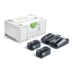Akumuliatorių ir įkroviklio rinkinys FESTOOL SYS 18V 2x5,0/TCL 6 DUO 1