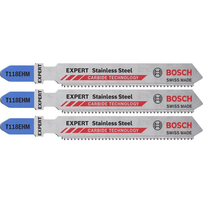 Siaurapjūklio pjūklelis BOSCH Expert Stainless Steel T 118 EHM“, 3 vnt 1 Siaurapjūklio pjūklelis BOSCH Expert Stainless Steel T 118 EHM“, 3 vnt 1