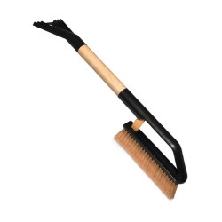Sniego šepetys su ledo grandikliu medine rankena BOTTARI Straight 550mm