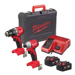 Akumuliatorinių suktuvų rinkinys MILWAUKEE M18 BLCPP2B-502C