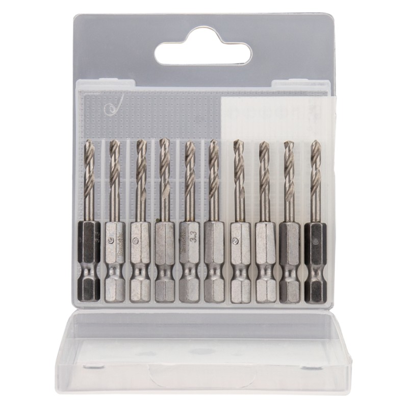 10 dalių metalo grąžtų rinkinys MAKITA HSS-G 3,3x50mm 1/4" 1