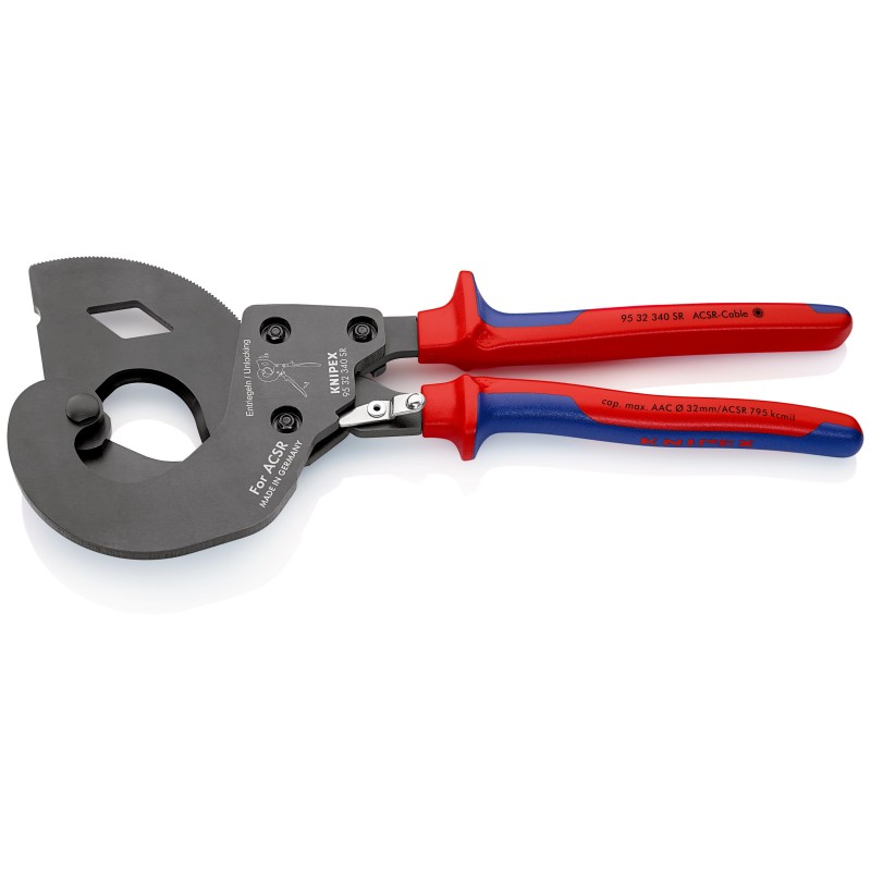 Terkšlinės kabelio žirklės KNIPEX ACSR 9532 340mm 1
