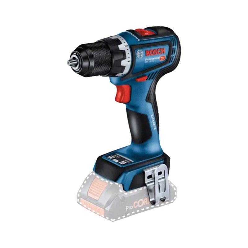 Akumuliatorinis suktuvas - gręžtuvas BOSCH GSR 18V-90 C Solo CT 1 Akumuliatorinis suktuvas - gręžtuvas BOSCH GSR 18V-90 C Solo CT 1