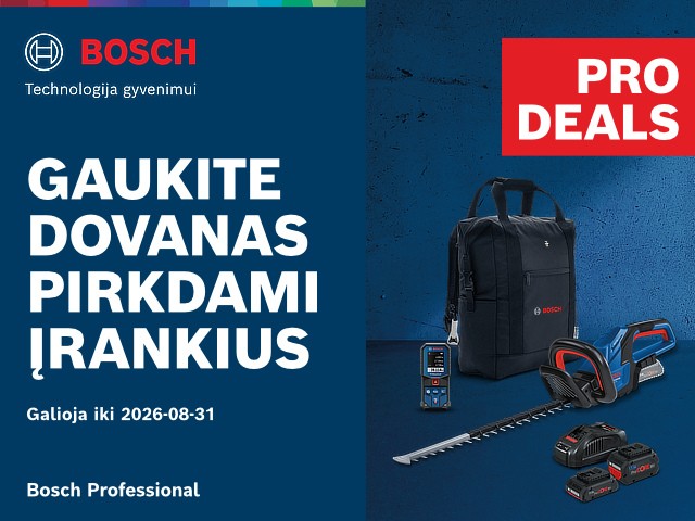 &bdquo;BOSCH PRO DEALS&ldquo; - i&scaron;skirtinės dovanos jums!