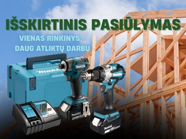 Akumuliatorinių įrankių rinkinys MAKITA DLX2527TJ