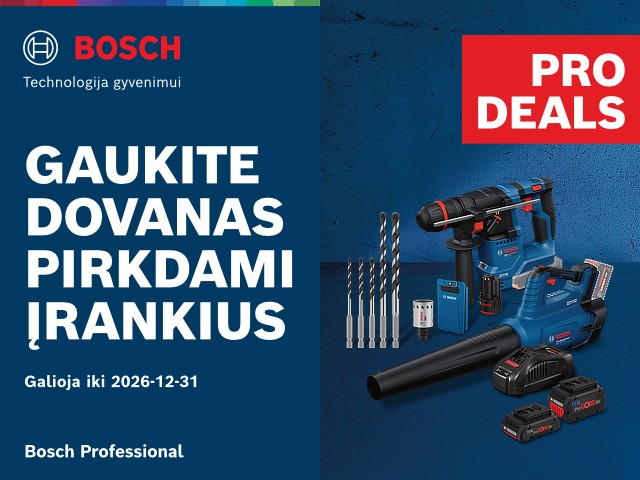 &bdquo;BOSCH PRO DEALS&ldquo; &ndash; ypatingi pasiūlymai ir dovanos!