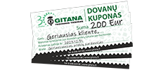 Dovanų kuponas Gitana